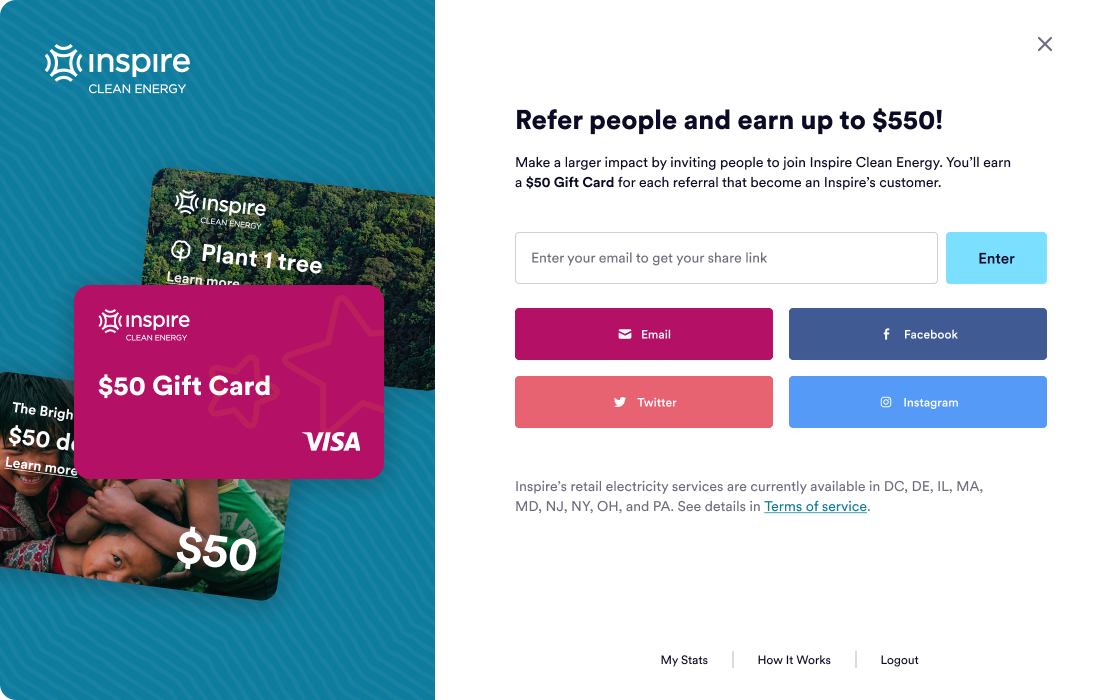 Inspire Rewards design