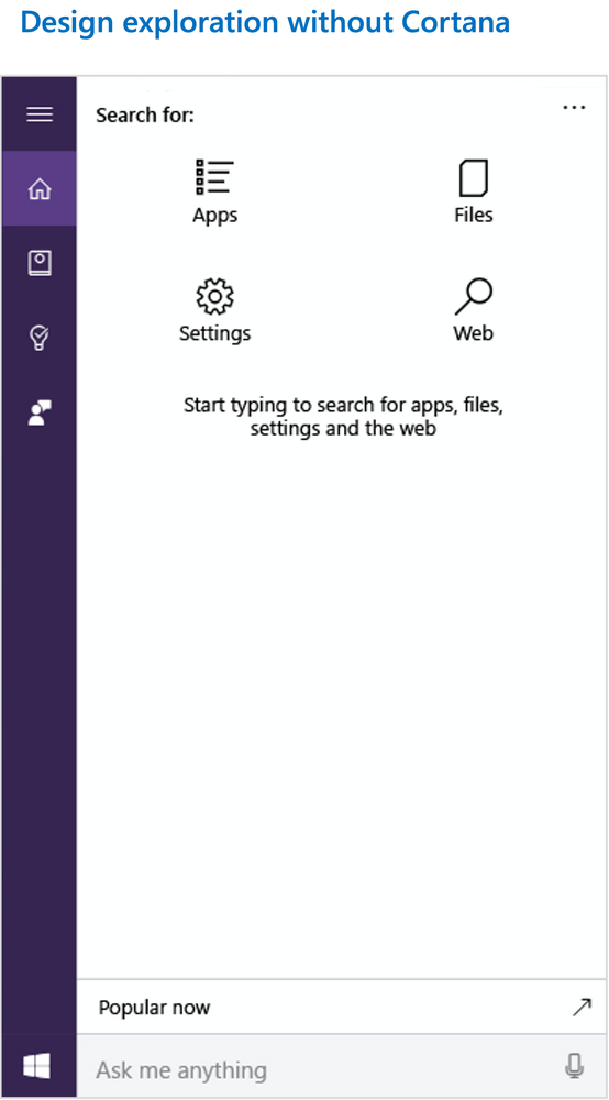 Exploring directions for the Windows Search experience.